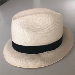 Shantung Straw Fedora Hat